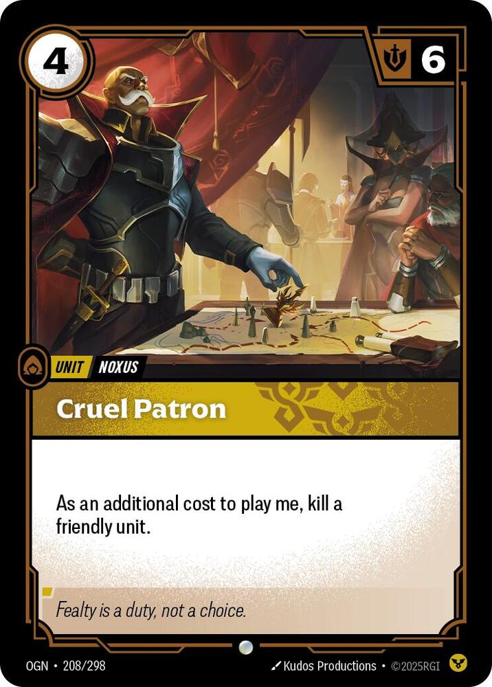 Cruel Patron 208/298 (Origins)  | Good Games Adelaide SA