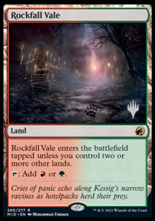 Rockfall Vale (Promo Pack) [Innistrad: Midnight Hunt Promos] | Good Games Adelaide SA