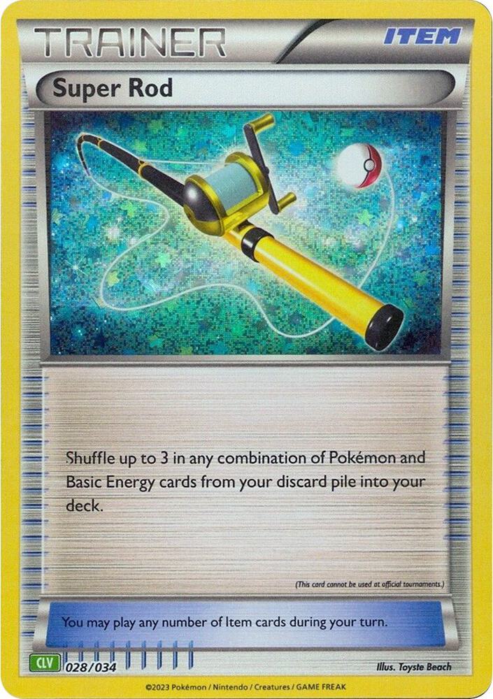 Super Rod CLV 028/034 (Trading Card Game Classic)  - Holofoil | Good Games Adelaide SA