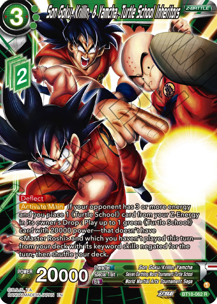 Son Goku, Krillin, & Yamcha, Turtle School Inheritors (BT18-062) [Dawn of the Z-Legends] | Good Games Adelaide SA