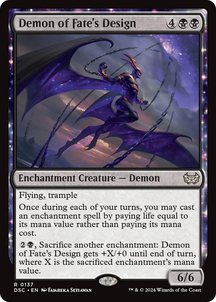 Demon of Fate's Design [Duskmourn: House of Horror Commander] | Good Games Adelaide SA