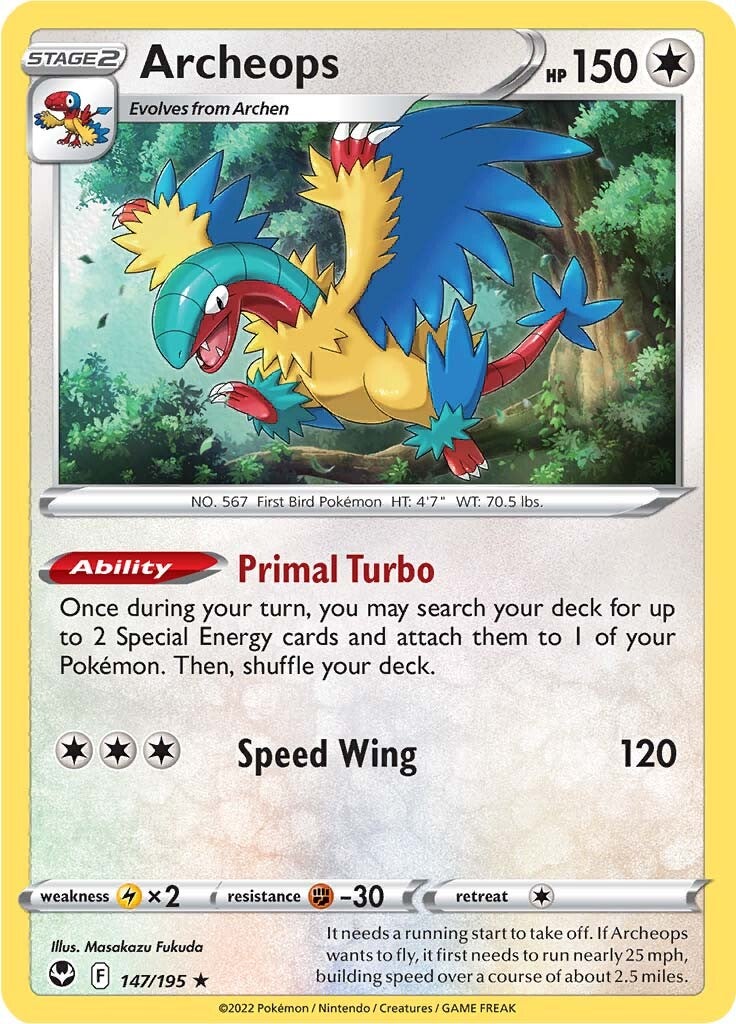 Archeops (147/195) (Theme Deck Exclusive) [Sword & Shield: Silver Tempest] | Good Games Adelaide SA