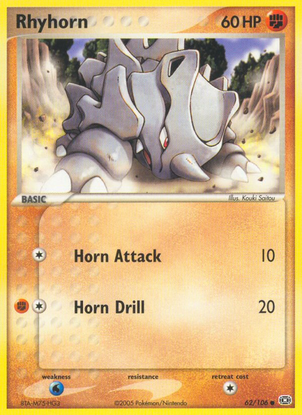 Rhyhorn (62/106) [EX: Emerald] | Good Games Adelaide SA