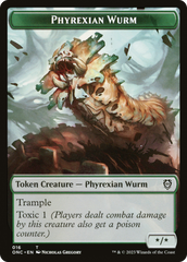 Phyrexian Wurm // Phyrexian Insect Double-Sided Token [Phyrexia: All Will Be One Commander Tokens] | Good Games Adelaide SA