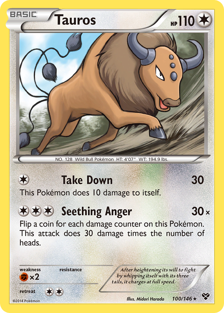 Tauros (100/146) [XY: Base Set] | Good Games Adelaide SA