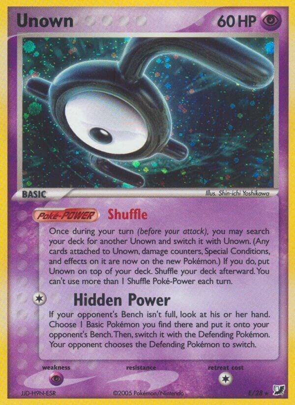 Unown E E/28 (Unseen Forces)  - Holofoil | Good Games Adelaide SA