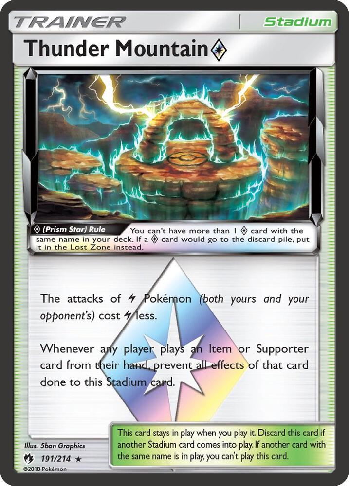 Thunder Mountain Prism Star 191/214 (SM - Lost Thunder)  - Holofoil | Good Games Adelaide SA