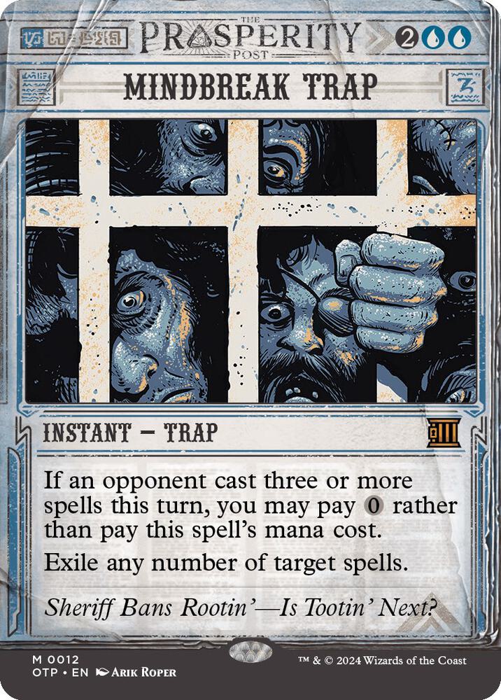 Mindbreak Trap 12 (Outlaws of Thunder Junction: Breaking News)  - Showcase Foil | Good Games Adelaide SA