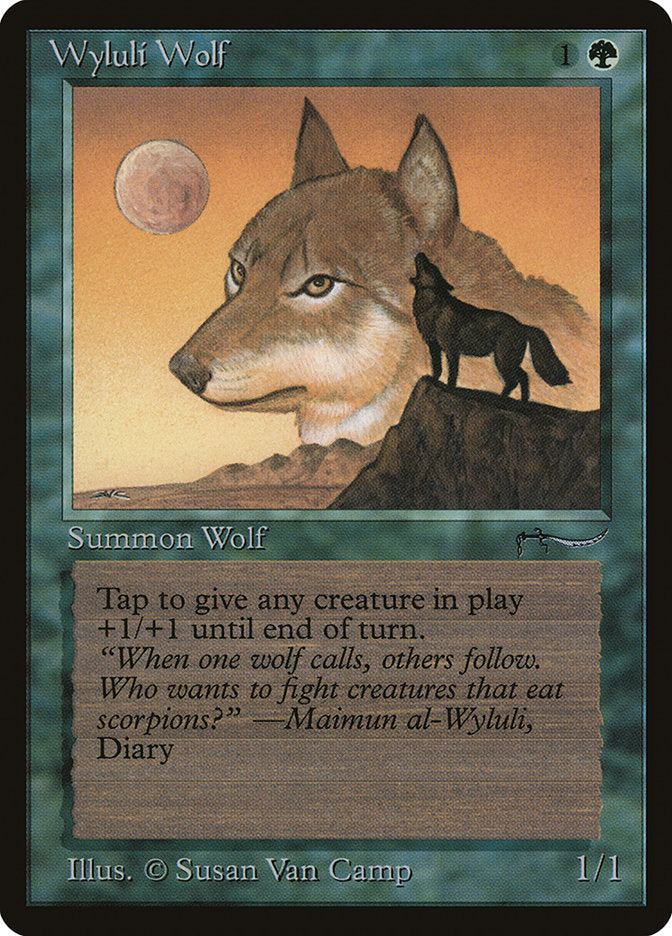 Wyluli Wolf (Dark Mana Cost) [Arabian Nights] | Good Games Adelaide SA