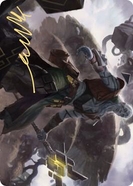Orah Skyclave Hierophant Art Card Gold Stamped Signature 79 (Art Series: Zendikar Rising)  | Good Games Adelaide SA