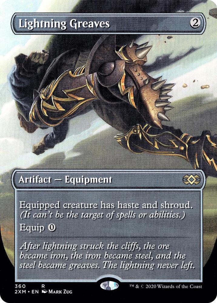 Lightning Greaves Borderless 360 (Double Masters)  - Foil | Good Games Adelaide SA