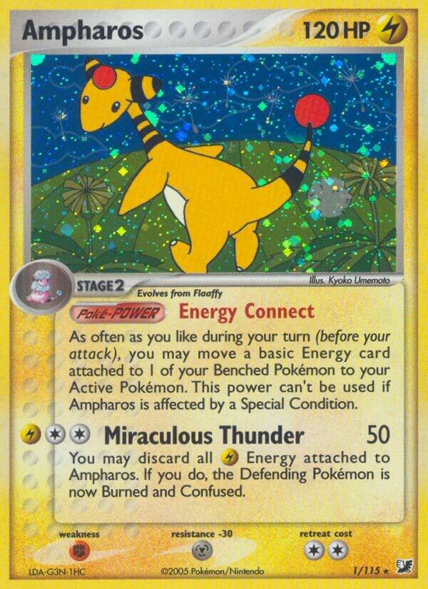 Ampharos 1/115 (Unseen Forces)  - Holofoil | Good Games Adelaide SA