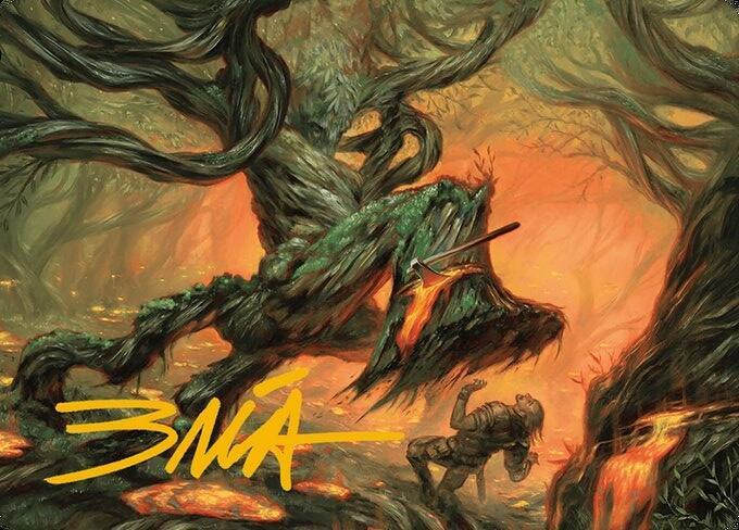 Stump Stomp Art Card Gold Stamped Signature 20 (Art Series: Modern Horizons 3)  | Good Games Adelaide SA