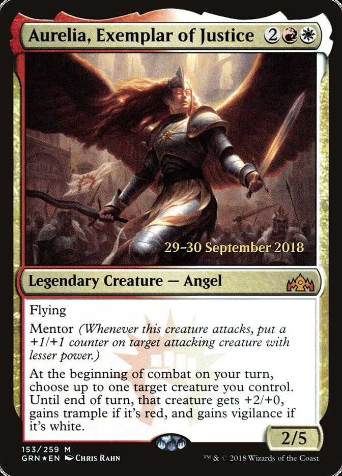 Aurelia, Exemplar of Justice [Guilds of Ravnica Promos] | Good Games Adelaide SA