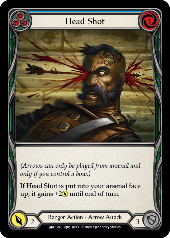 Head Shot (Blue) [ARC059-C] 1st Edition Normal | Good Games Adelaide SA