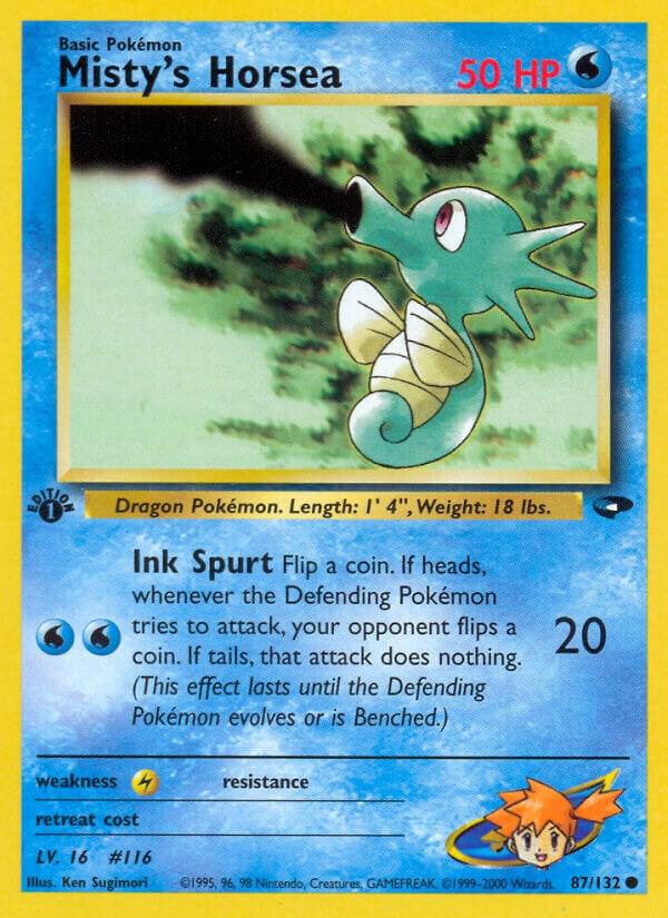 Misty's Horsea 087/132 (Gym Challenge)  - 1st Edition | Good Games Adelaide SA
