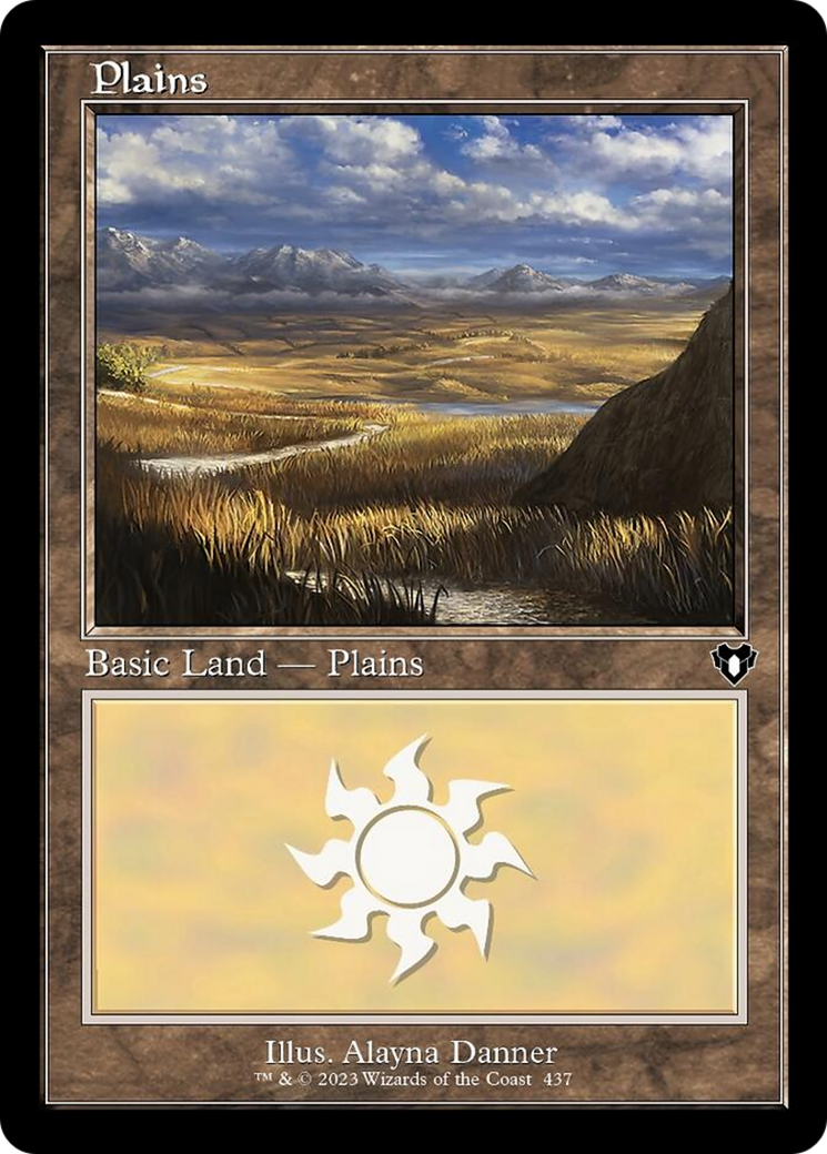 Plains (437) (Retro) [Commander Masters] | Good Games Adelaide SA