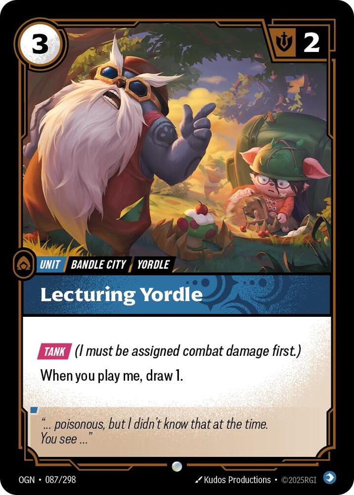 Lecturing Yordle 087/298 (Origins)  | Good Games Adelaide SA