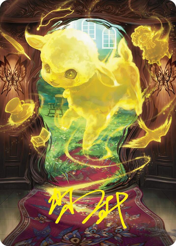 Enduring Innocence Art Card Gold Stamped Signature 46 (Art Series: Duskmourn: House of Horror)  | Good Games Adelaide SA