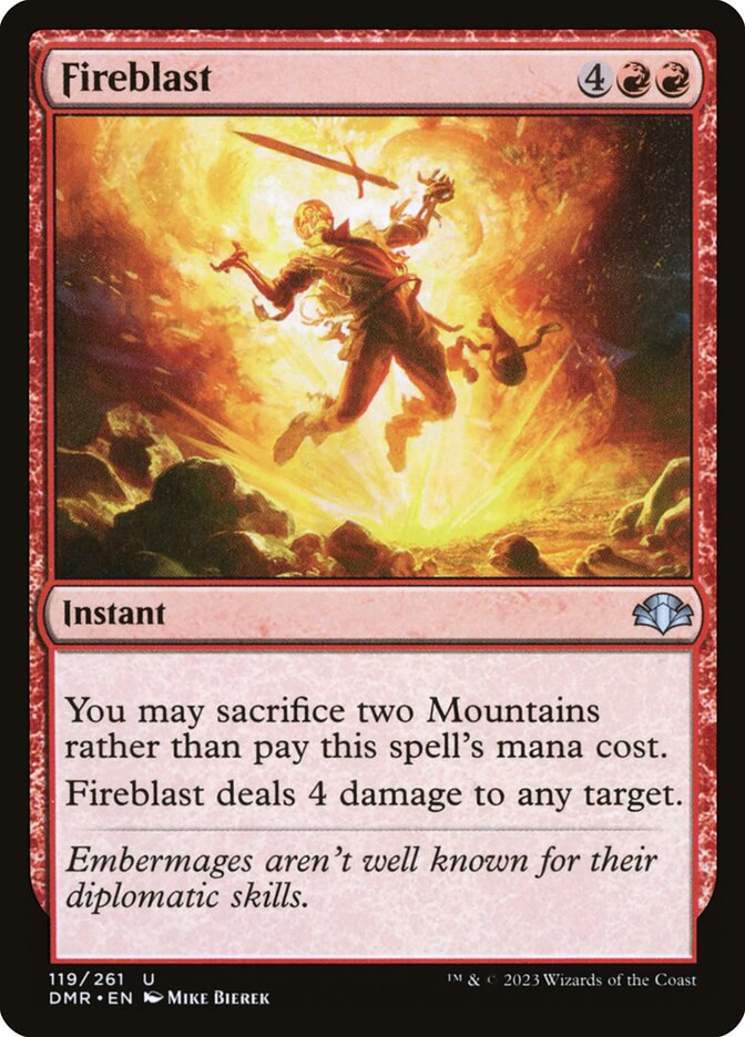 Fireblast 119 (Dominaria Remastered)  - Foil | Good Games Adelaide SA