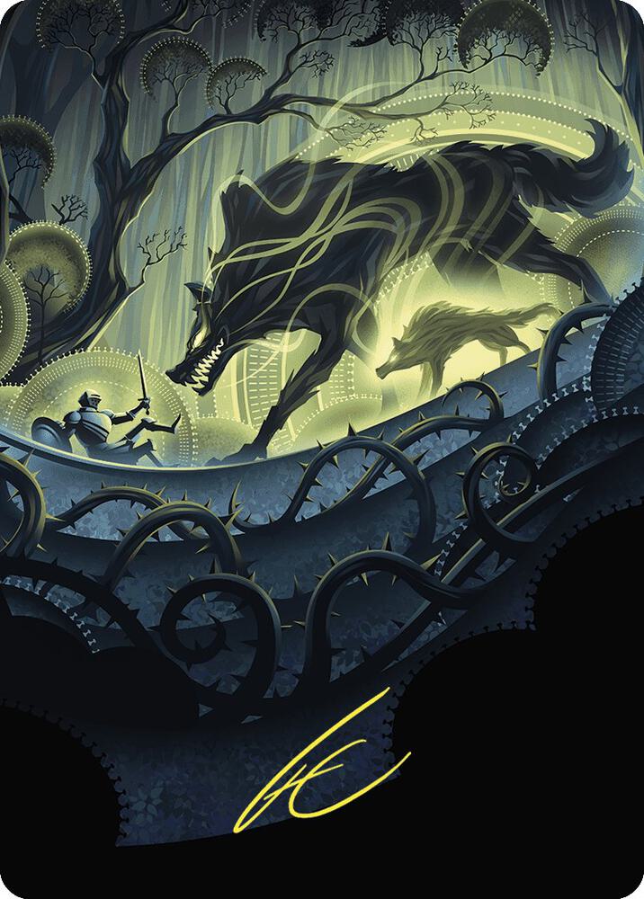 Unnatural Growth Art Card Gold Stamped Signature 75 (Art Series: Wilds of Eldraine)  | Good Games Adelaide SA