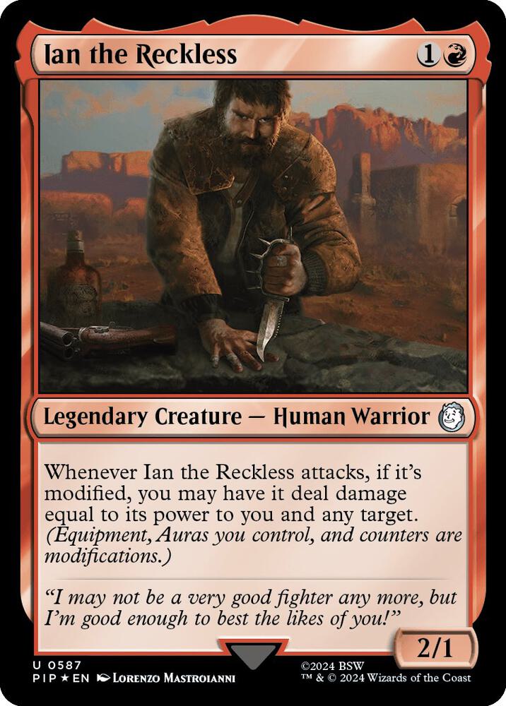 Ian the Reckless Surge Foil 587 (Universes Beyond: Fallout)  - Foil | Good Games Adelaide SA