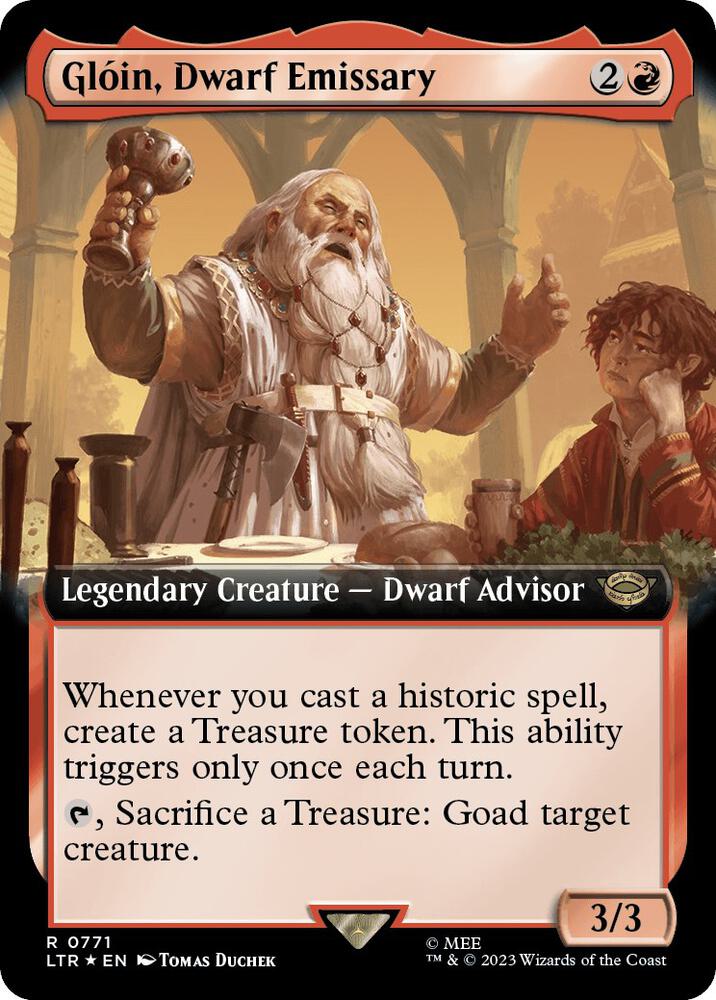 Glóin, Dwarf Emissary 771 (Universes Beyond: The Lord of the Rings: Tales of Middle-earth)  - Extended Art Surge Foil | Good Games Adelaide SA