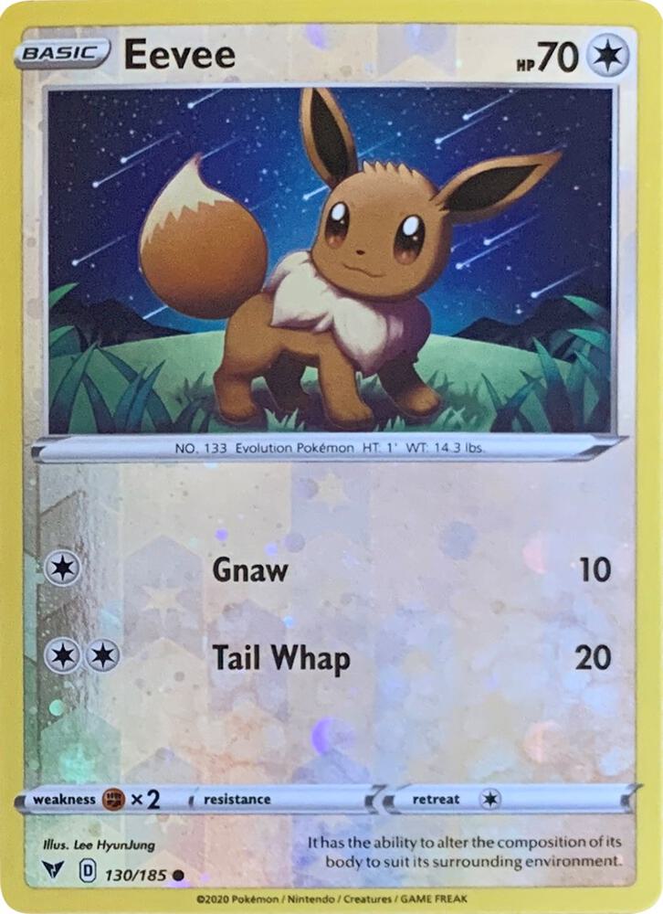Eevee 130/185 (Miscellaneous Cards & Products)  - Reverse Cosmo Holofoil | Good Games Adelaide SA