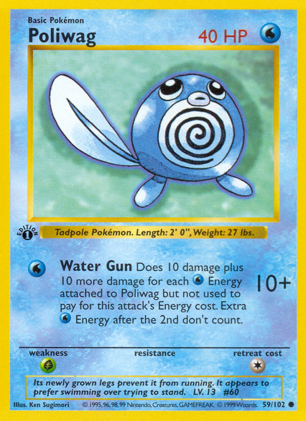 Poliwag (59/102) (Shadowless) [Base Set 1st Edition] | Good Games Adelaide SA