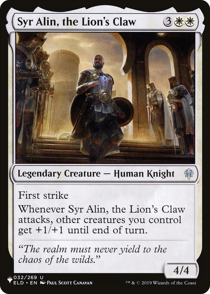 Syr Alin the Lions Claw 032/269 (The List Reprints)  | Good Games Adelaide SA