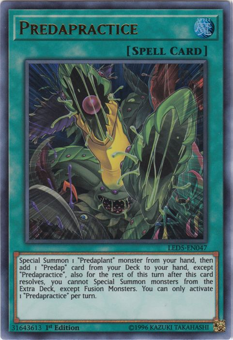 Predapractice [LED5-EN047] Ultra Rare | Good Games Adelaide SA