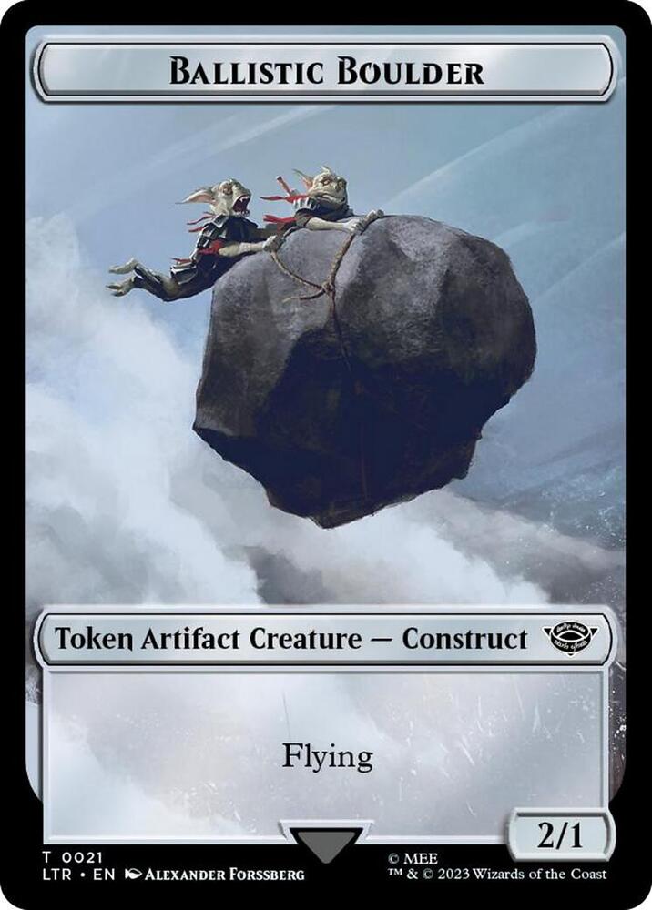 Ballistic Boulder Food 0024 Double Sided Token Surge Foil 21 // 24 (Universes Beyond: The Lord of the Rings: Tales of Middle-earth)  - Foil | Good Games Adelaide SA