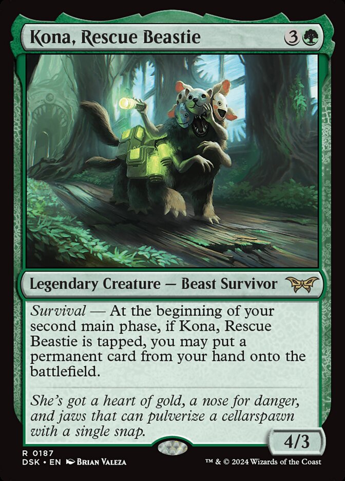Kona Rescue Beastie 0187 187 (Duskmourn: House of Horror)  - Foil | Good Games Adelaide SA