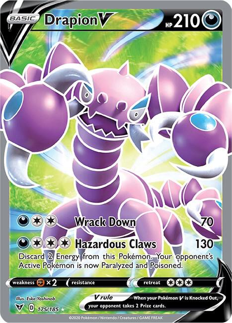 Drapion V Full Art 175/185 (SWSH04: Vivid Voltage)  - Holofoil | Good Games Adelaide SA
