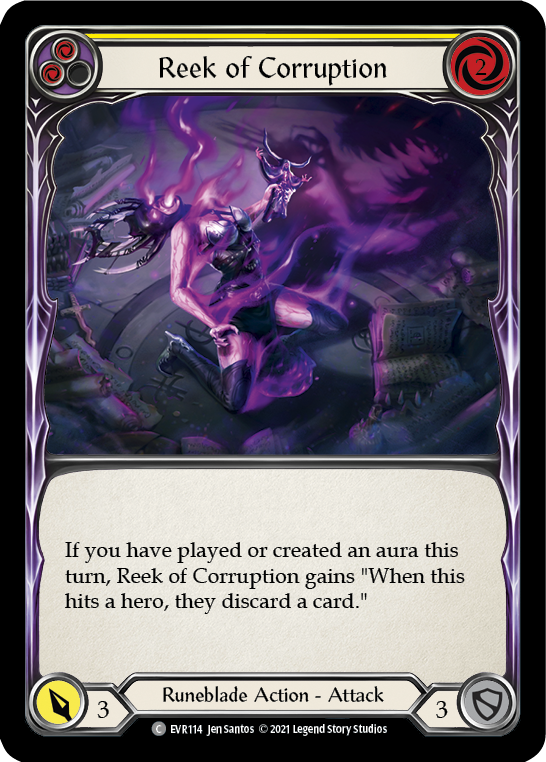 Reek of Corruption (Yellow) [EVR114] (Everfest)  1st Edition Rainbow Foil | Good Games Adelaide SA