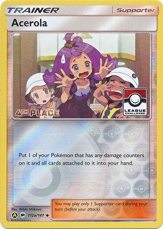 Acerola (112a/147) (League Promo 4th Place) [Sun & Moon: Burning Shadows] | Good Games Adelaide SA