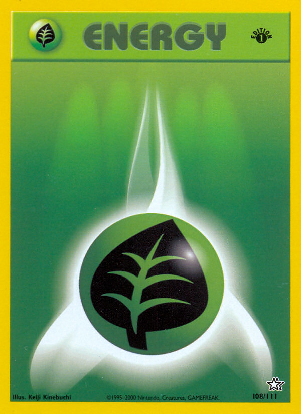Grass Energy (108/111) [Neo Genesis 1st Edition] | Good Games Adelaide SA