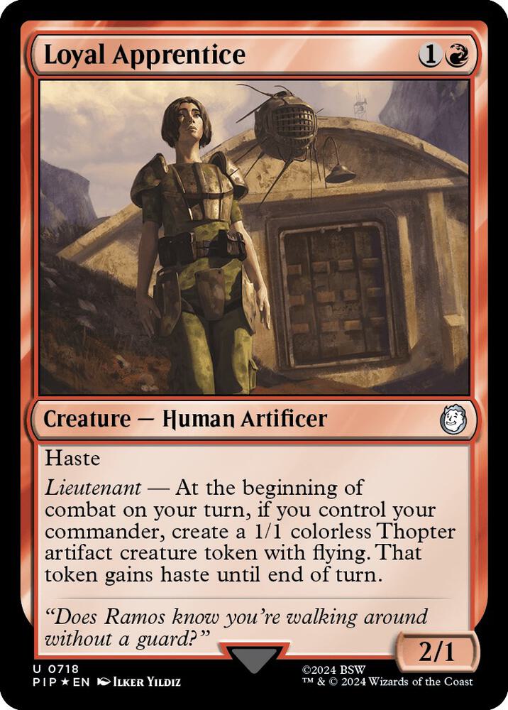 Loyal Apprentice 718 (Universes Beyond: Fallout)  - Foil | Good Games Adelaide SA