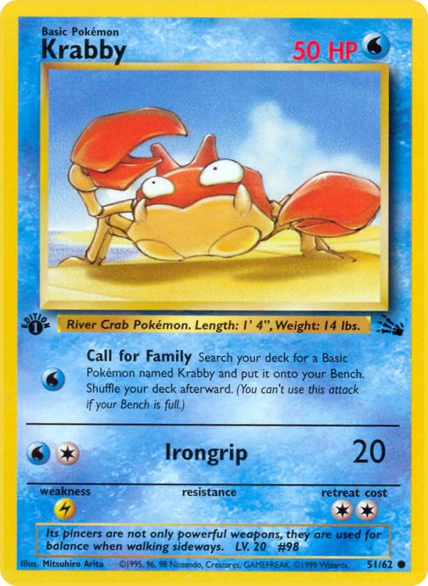 Krabby 51/62 (Fossil)  - 1st Edition | Good Games Adelaide SA