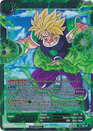 Overwhelming Energy Broly (Series 7 Super Dash Pack) (P-136) [Promotion Cards] | Good Games Adelaide SA