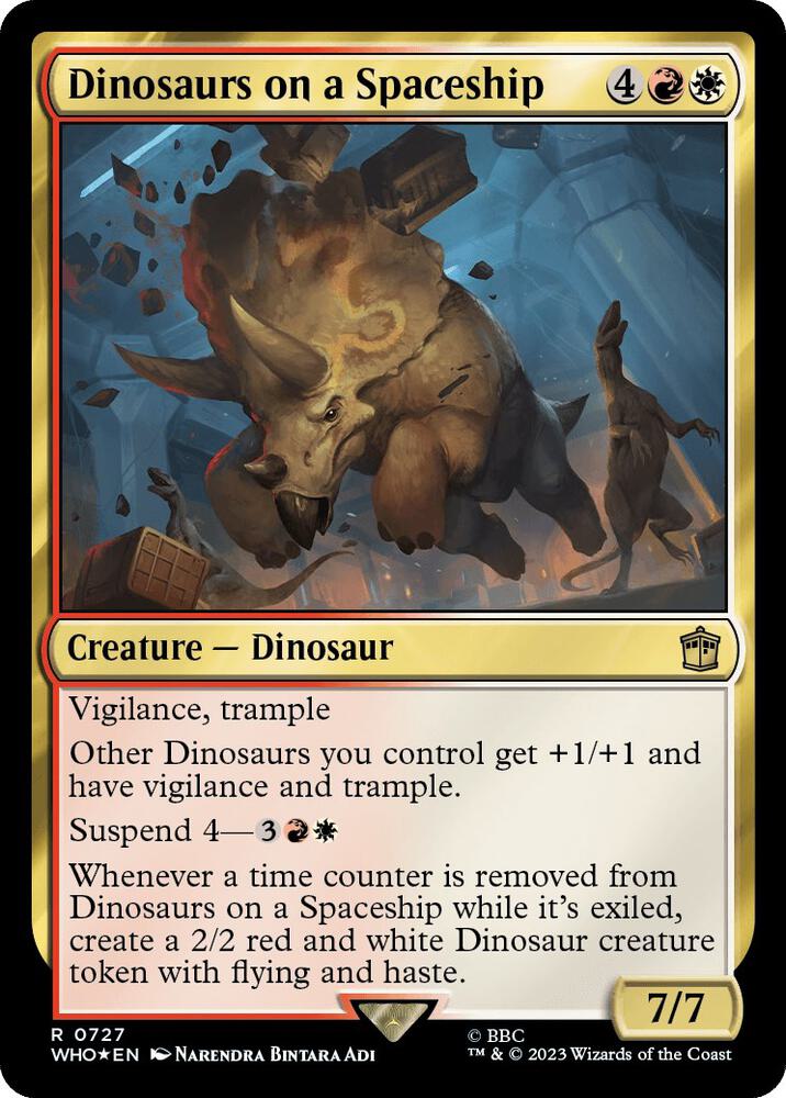 Dinosaurs on a Spaceship 727 (Universes Beyond: Doctor Who)  - Foil | Good Games Adelaide SA