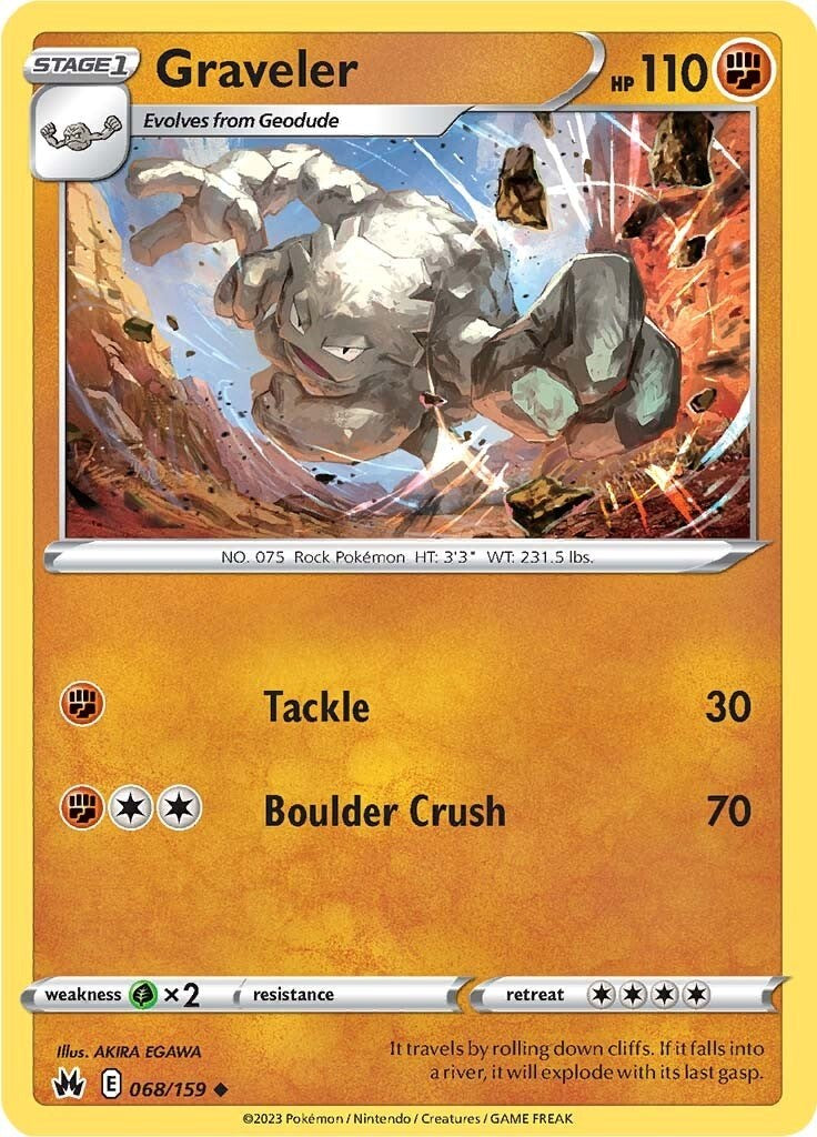 Graveler (068/159) [Sword & Shield: Crown Zenith] | Good Games Adelaide SA