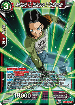 Android 17, Universe 7 Challenger (BT14-012) [Cross Spirits] | Good Games Adelaide SA