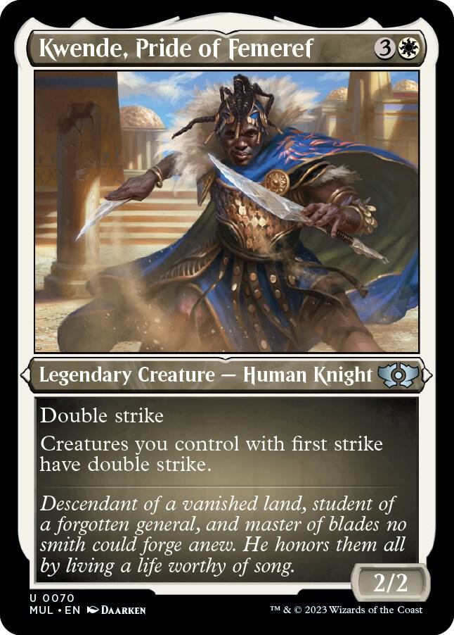 Kwende Pride of Femeref Foil Etched 70 (March of the Machine: Multiverse Legends)  - Foil | Good Games Adelaide SA