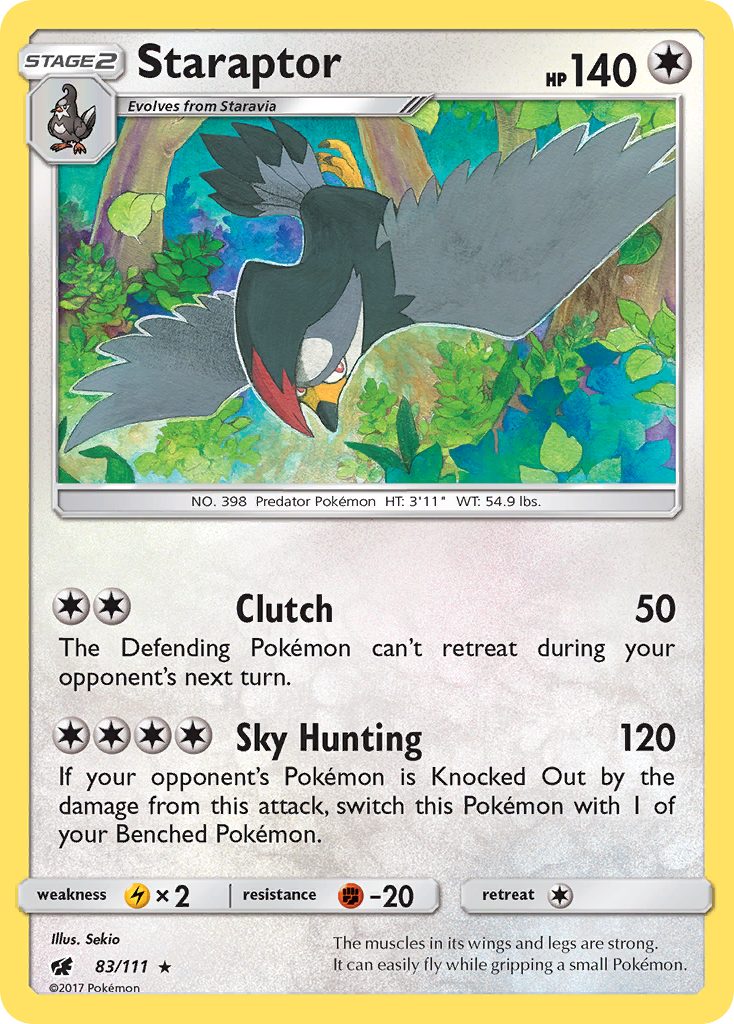Staraptor (83/111) [Sun & Moon: Crimson Invasion] | Good Games Adelaide SA