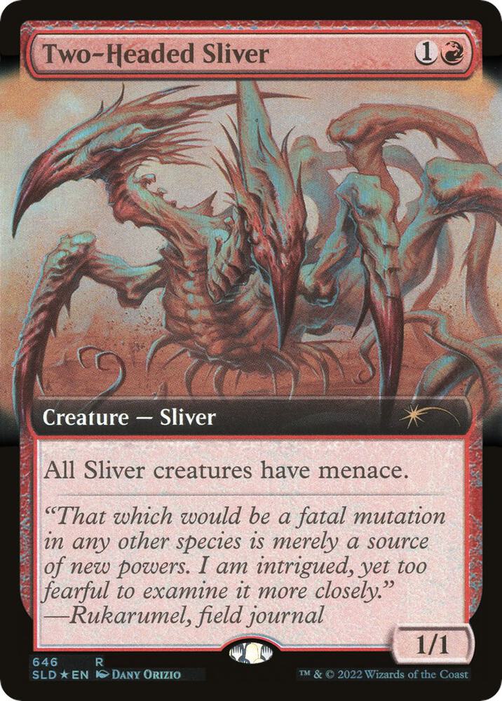 Two Headed Sliver Extended Art 646 (Secret Lair Drop Series)  - Foil | Good Games Adelaide SA