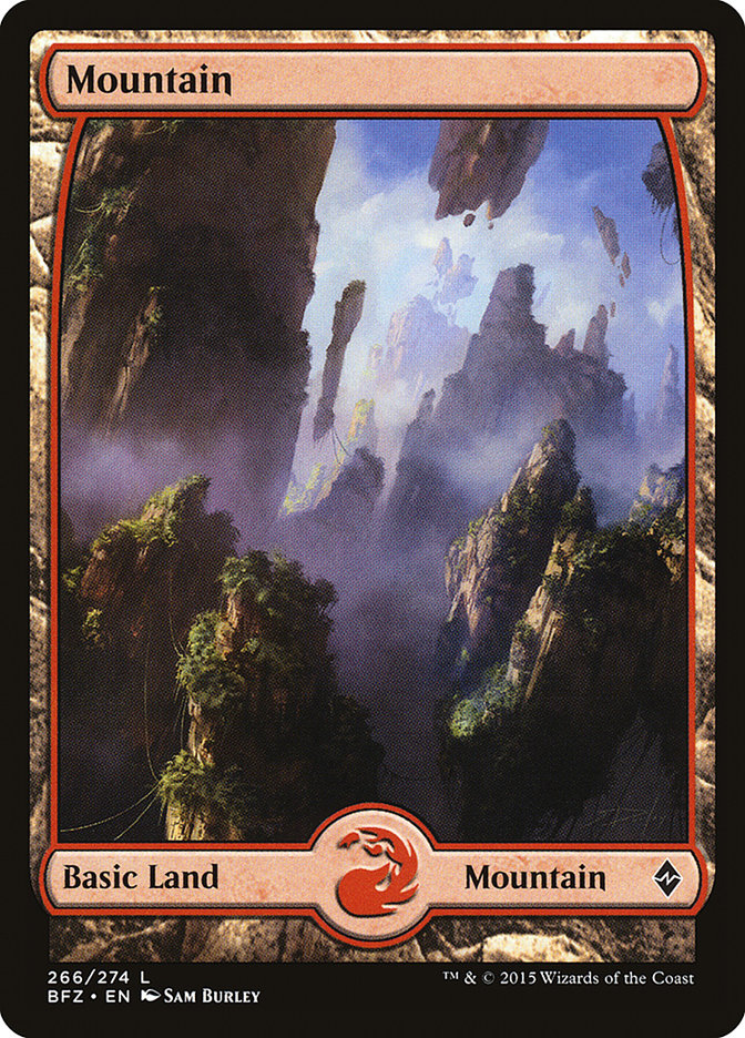 Mountain (266) - Full Art [Battle for Zendikar] | Good Games Adelaide SA