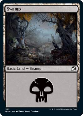 Swamp 382 382 (Innistrad: Midnight Hunt)  - Foil | Good Games Adelaide SA