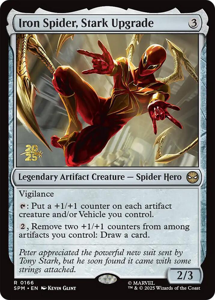 Iron Spider Stark Upgrade 166 (Prerelease Cards)  - Foil | Good Games Adelaide SA