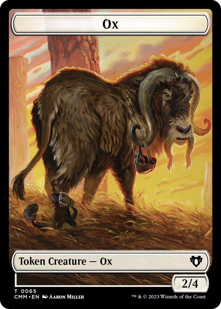 Phyrexian Golem // Ox Double-Sided Token [Commander Masters Tokens] | Good Games Adelaide SA